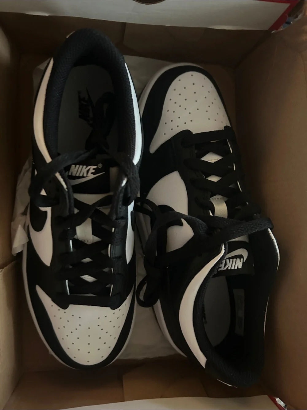 Nike Kids Black and White Low-Top Sneakers with Swoosh